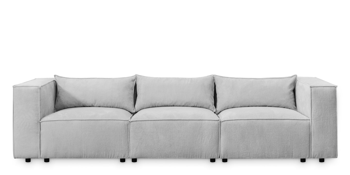 Sofa MODULO 4S 290 x 105 cm Lincoln Czarny 100 – Nowoczesny styl wypoczynkowy
