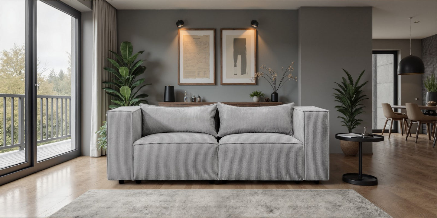 Sofa MODULO 3S 210 x 105 cm Lincoln Czarny 100 – Nowoczesny styl wypoczynkowy