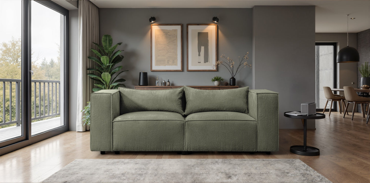 Sofa MODULO 3S 210 x 105 cm Lincoln Czarny 100 – Nowoczesny styl wypoczynkowy
