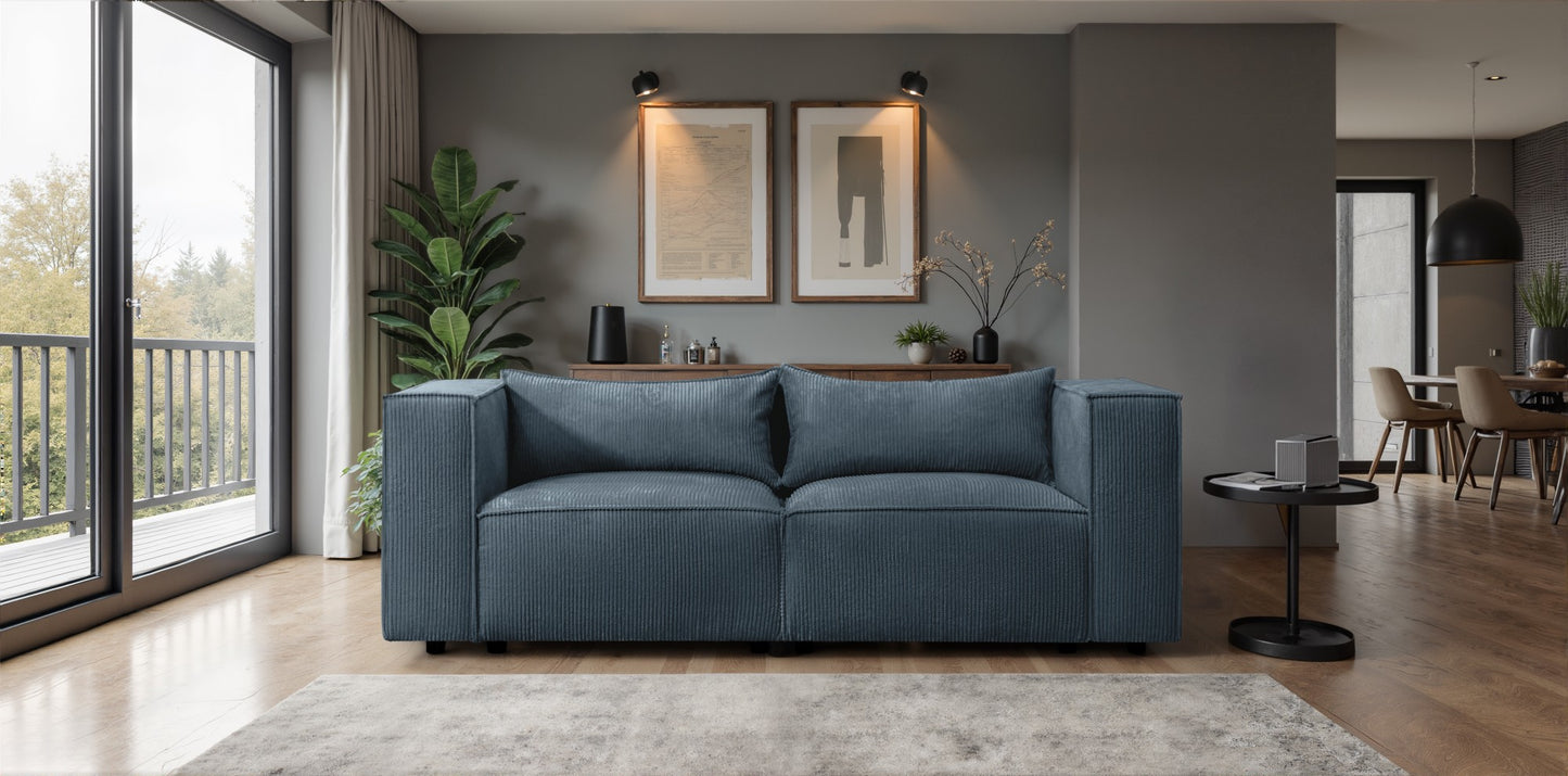 Sofa MODULO 3S 210 x 105 cm Lincoln Czarny 100 – Nowoczesny styl wypoczynkowy