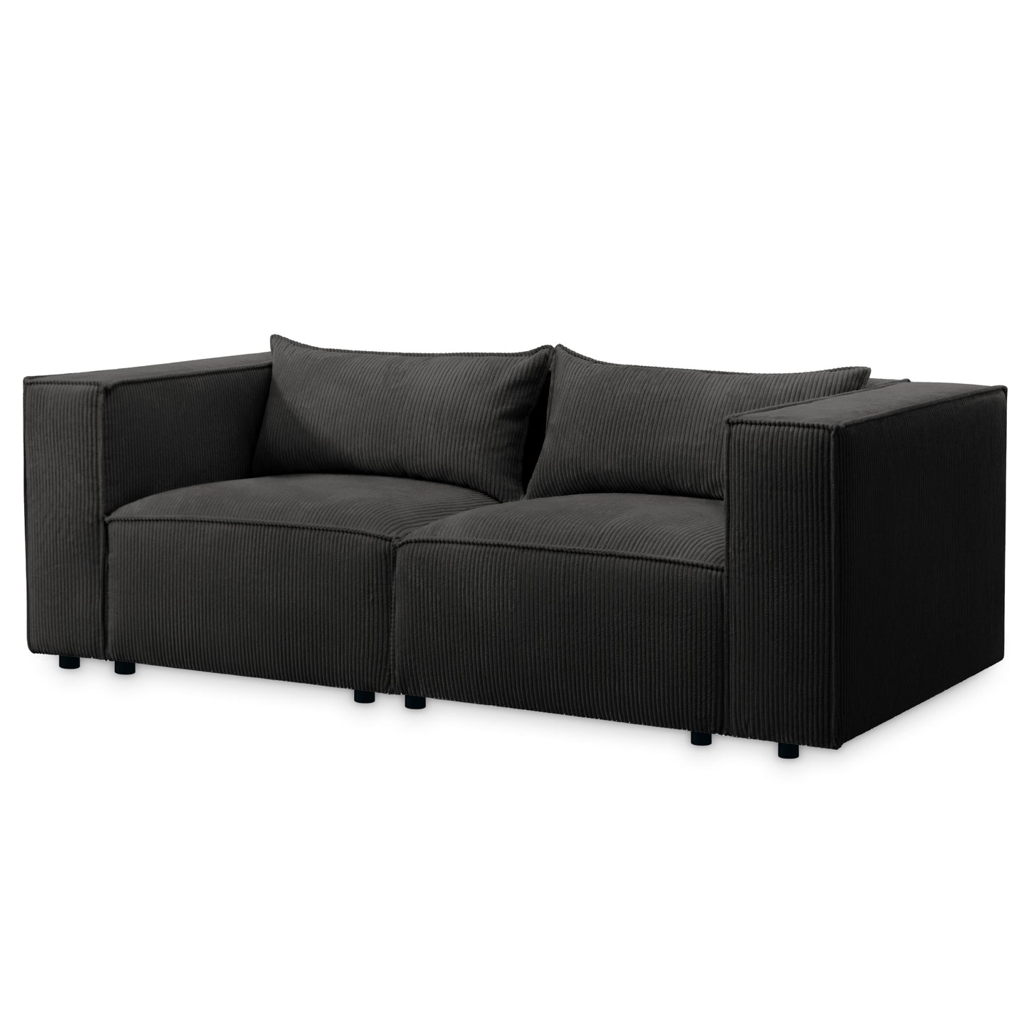 Sofa MODULO 3S 210 x 105 cm Lincoln Czarny 100 – Nowoczesny styl wypoczynkowy