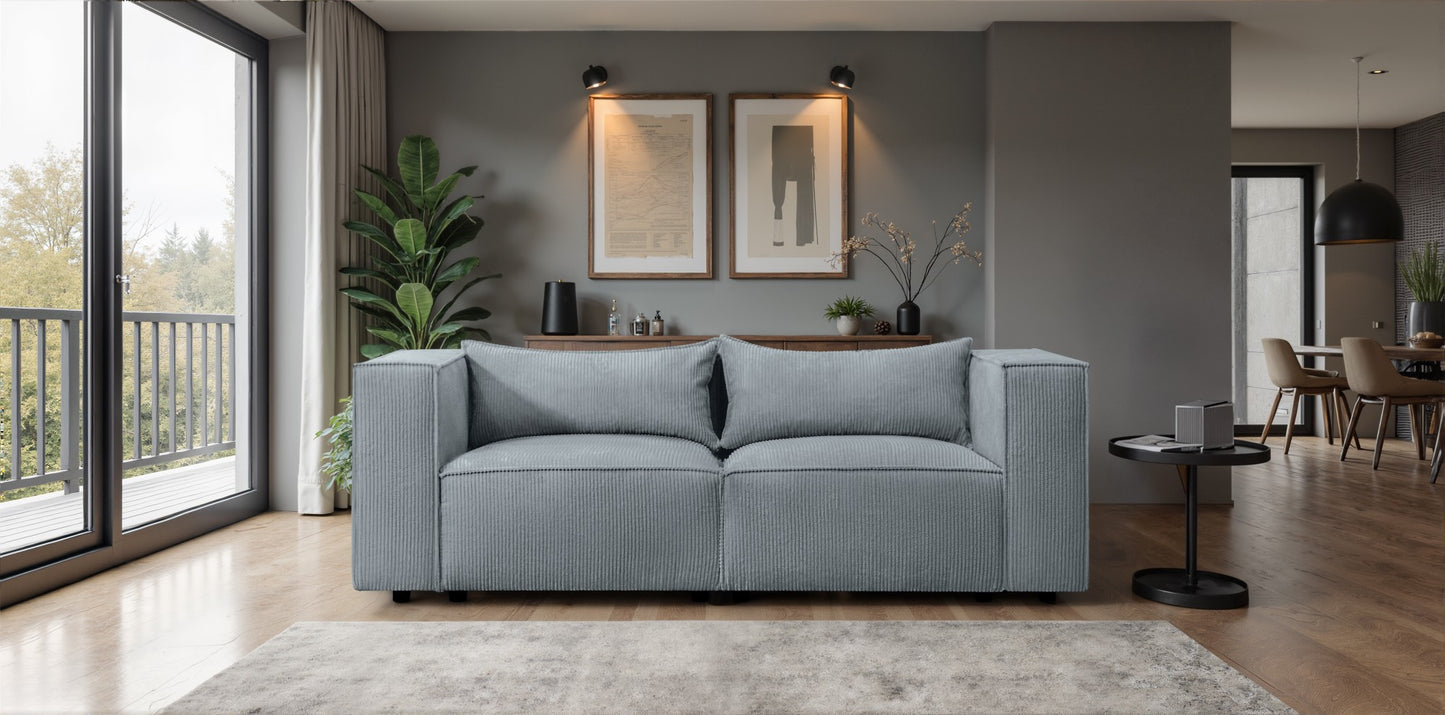 Sofa MODULO 3S 210 x 105 cm Lincoln Czarny 100 – Nowoczesny styl wypoczynkowy