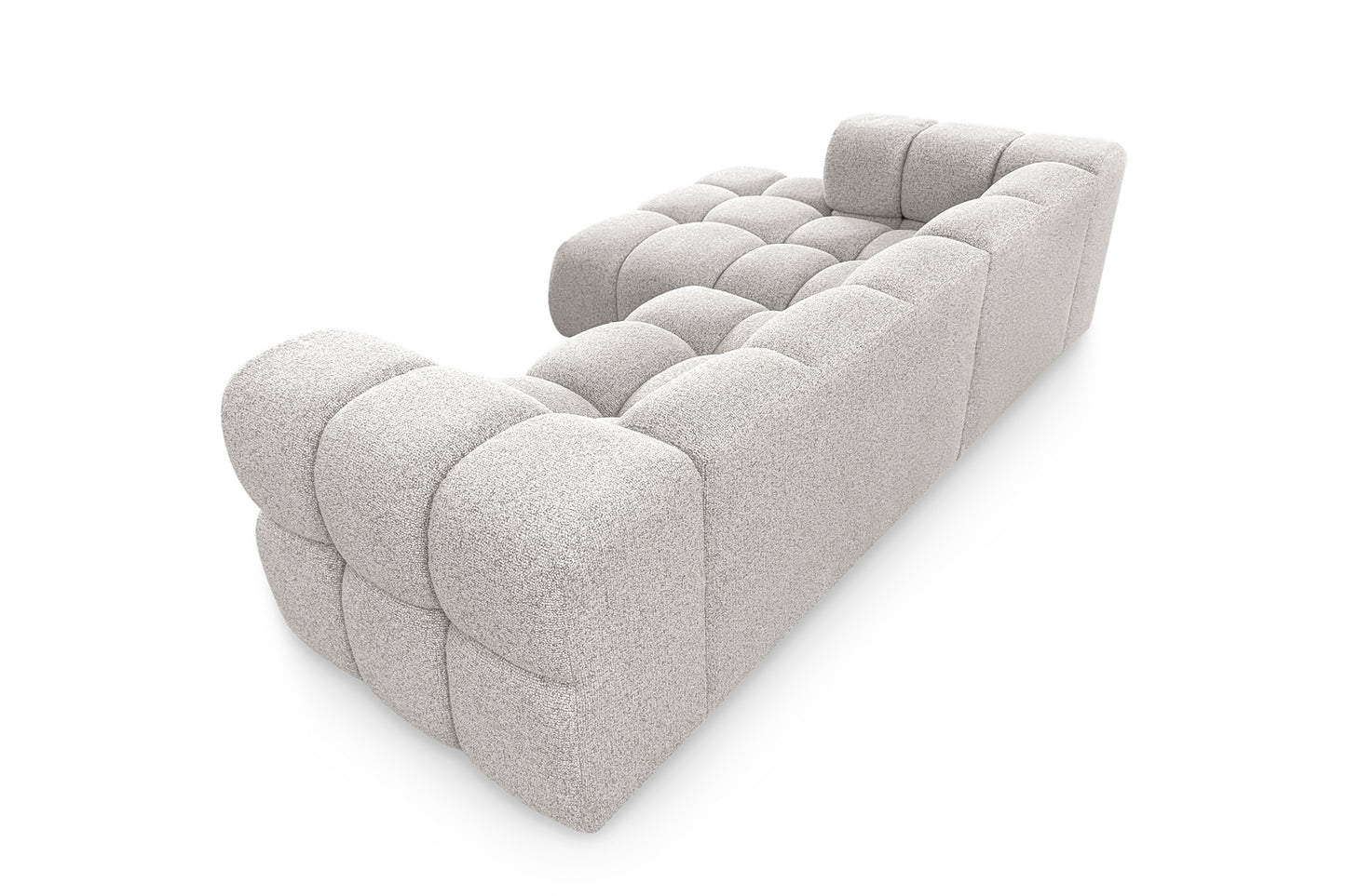 Kanapa narożna AVERRO 280 x 150 cm  – nowoczesna kanapa typu „bubble”