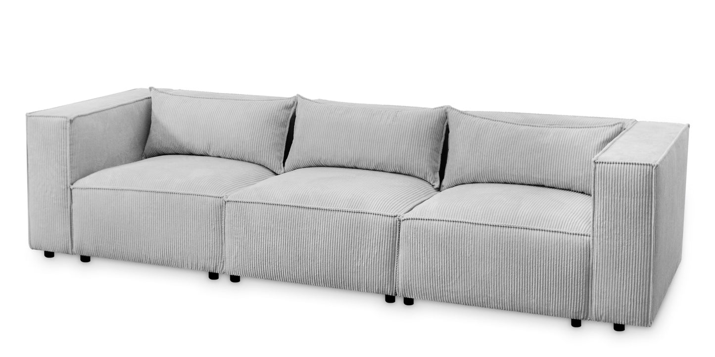 Sofa MODULO 4S 290 x 105 cm Lincoln Czarny 100 – Nowoczesny styl wypoczynkowy