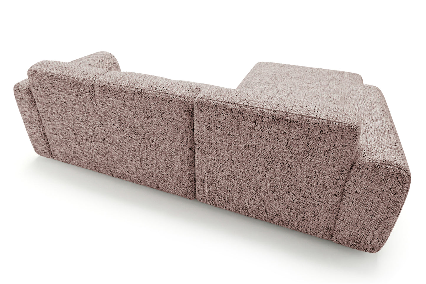 Designowa sofa narożna GIN 310 x 192 cm w kształcie litery L, pufa po lewej stronie
